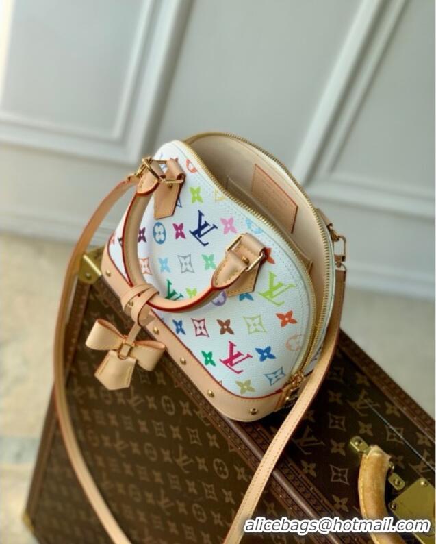 Luxury Classic Louis Vuitton LV x TM Alma BB Bag in Multicolored Monogram Canvas M13078 White 2025