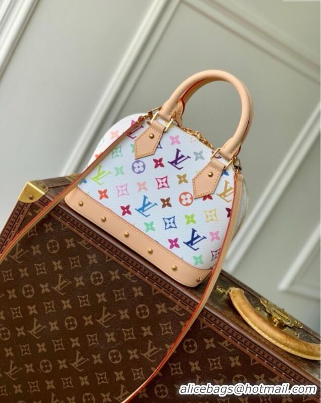 Luxury Classic Louis Vuitton LV x TM Alma BB Bag in Multicolored Monogram Canvas M13078 White 2025