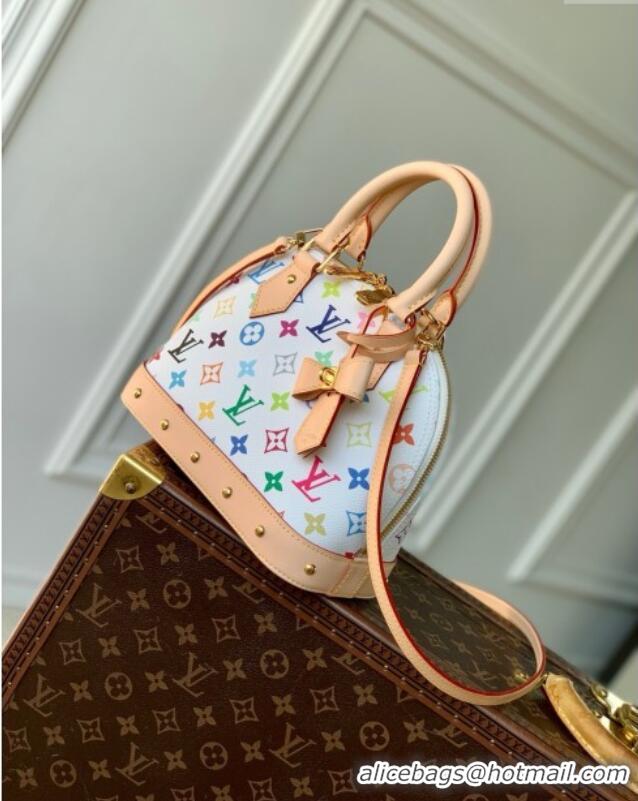 Luxury Classic Louis Vuitton LV x TM Alma BB Bag in Multicolored Monogram Canvas M13078 White 2025