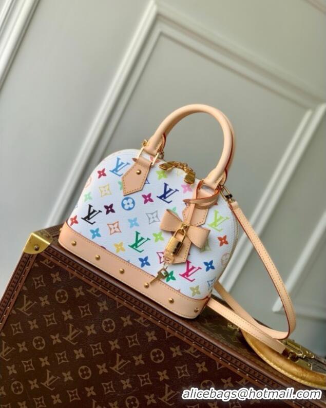 Luxury Classic Louis Vuitton LV x TM Alma BB Bag in Multicolored Monogram Canvas M13078 White 2025