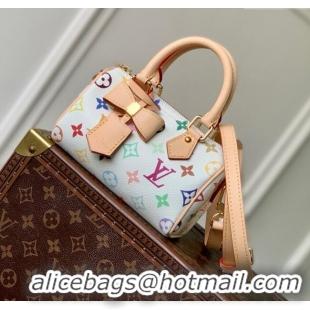 Low Cost Louis Vuitton LV x TM Nano Speedy Bag in Multicolored Monogram Canvas M13391 White 2025