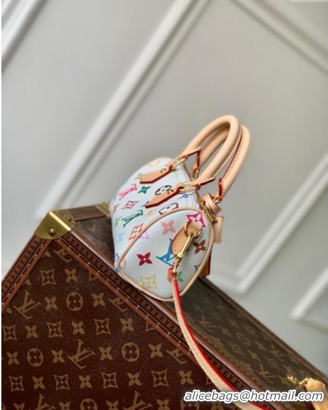 Low Cost Louis Vuitton LV x TM Nano Speedy Bag in Multicolored Monogram Canvas M13391 White 2025