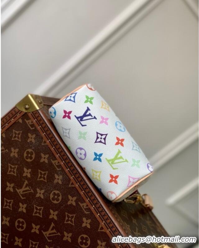 Low Cost Louis Vuitton LV x TM Nano Speedy Bag in Multicolored Monogram Canvas M13391 White 2025