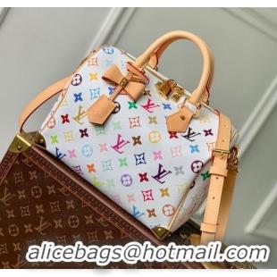 Buy Classic Louis Vuitton LV x TM Speedy Bandouliere 25 Bag in Multicolored Monogram Canvas M13085 White 2025