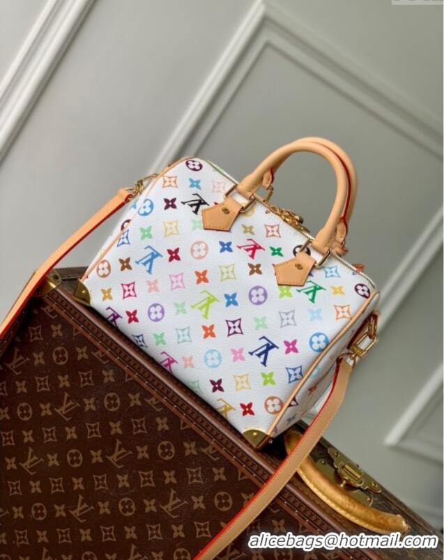 Buy Classic Louis Vuitton LV x TM Speedy Bandouliere 25 Bag in Multicolored Monogram Canvas M13085 White 2025