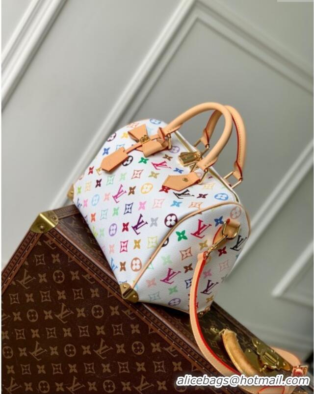 Buy Classic Louis Vuitton LV x TM Speedy Bandouliere 25 Bag in Multicolored Monogram Canvas M13085 White 2025