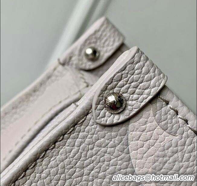 Luxury Discount Louis Vuitton OnTheGo East West Bag in Embossed Grained Cowhide Leather M14213 Grey 2025