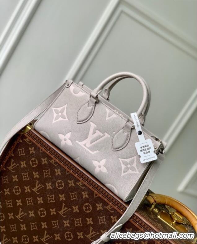 Luxury Discount Louis Vuitton OnTheGo East West Bag in Embossed Grained Cowhide Leather M14213 Grey 2025