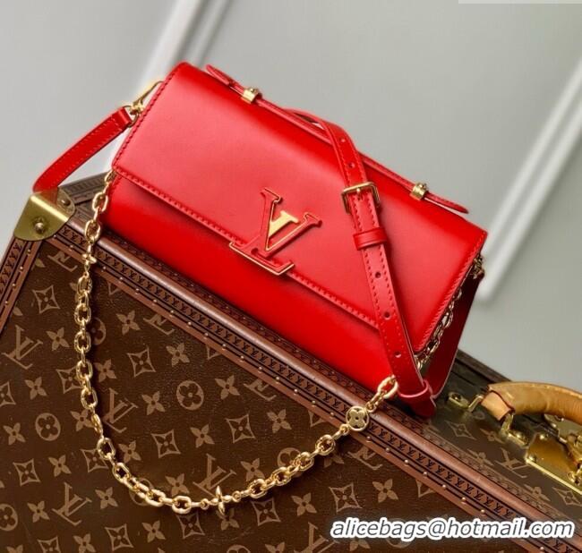 Inexpensive Louis Vuitton Wallet On Chain Capucines Bag in Calfskin Leather M12405 Red 2025