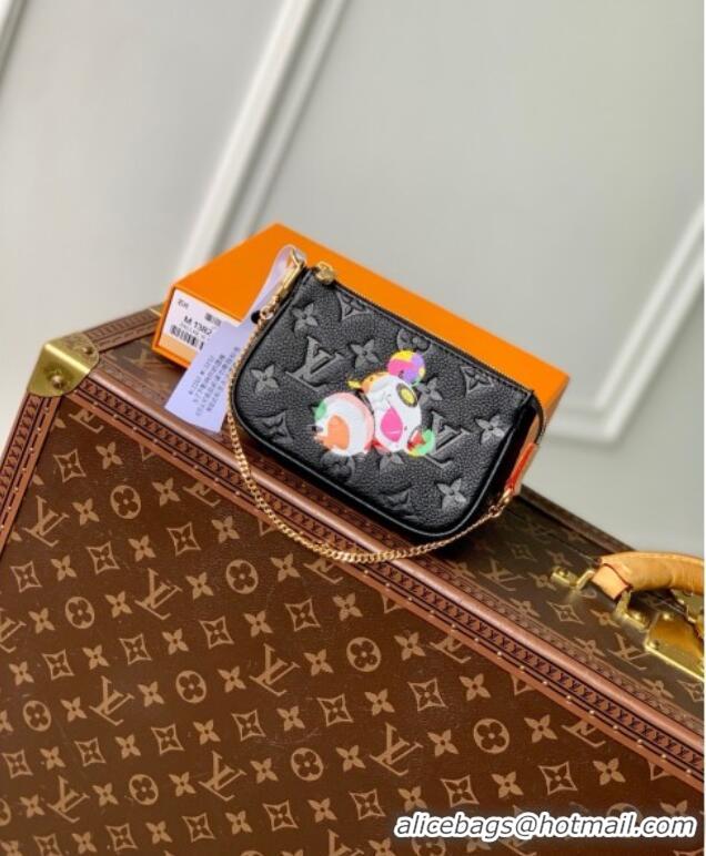 Hot Style Louis Vuitton LV x TM Mini Pochette Accessoires Bag in Monogram Embossed Grained Leather M13824 Black 2025