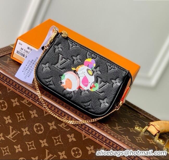 Hot Style Louis Vuitton LV x TM Mini Pochette Accessoires Bag in Monogram Embossed Grained Leather M13824 Black 2025