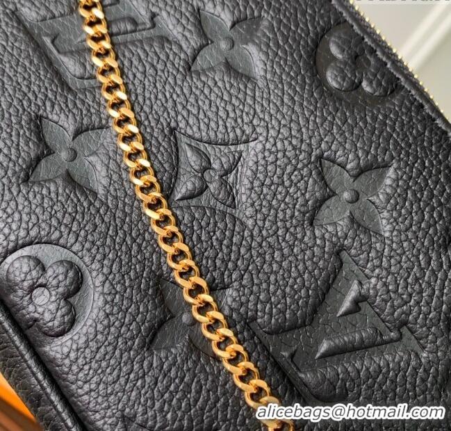 Hot Style Louis Vuitton LV x TM Mini Pochette Accessoires Bag in Monogram Embossed Grained Leather M13824 Black 2025