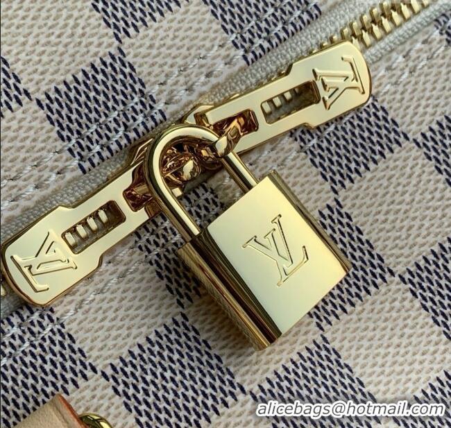 Best Quality Louis Vuitton Speedy Bandouliere 30 Bag in Damier Azur Canvas N40592 White 2025