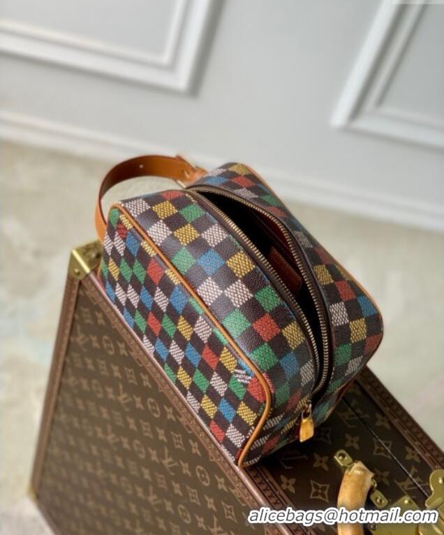 Famous Brand Louis Vuitton Locker Dopp Kit Bag in LV Vers Damier Ebene Canvas N00151 2025