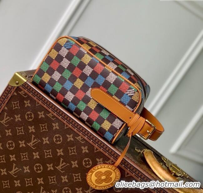 Famous Brand Louis Vuitton Locker Dopp Kit Bag in LV Vers Damier Ebene Canvas N00151 2025