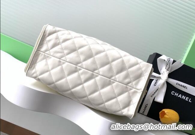 Well Crafted Chanel Quilted Calfskin Medium Hobo bag AS5293 White 2025