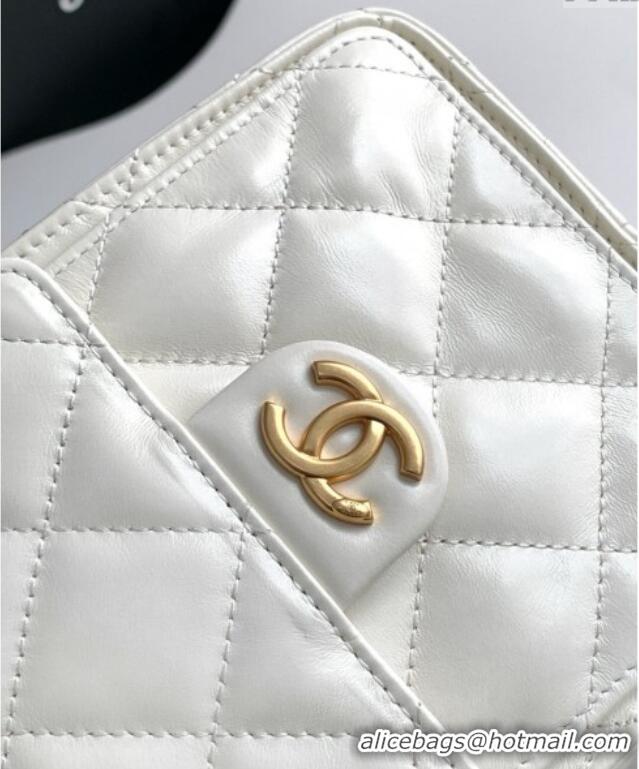 Well Crafted Chanel Quilted Calfskin Medium Hobo bag AS5293 White 2025