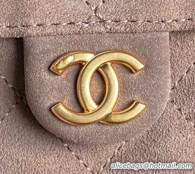 Grade Quality Chanel Quilted Suede Large Hobo bag AS5311 Beige 2025