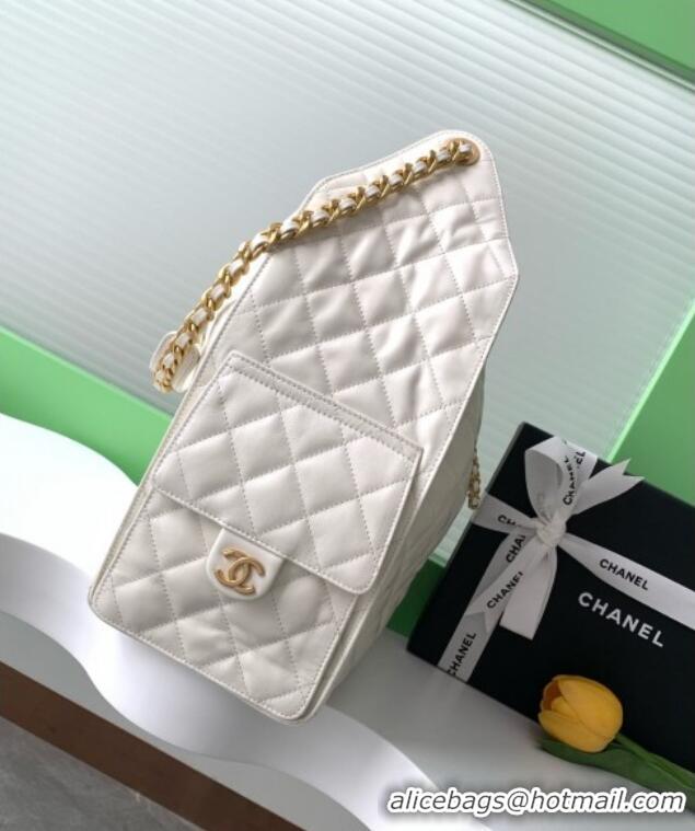 Best Price Chanel Quilted Calfskin Large Hobo bag AS5311 White 2025