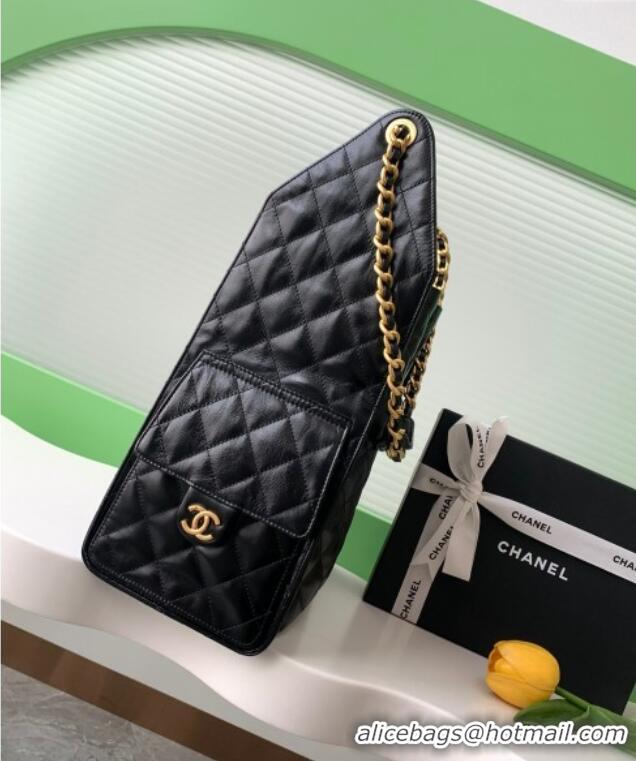 Top Grade Chanel Quilted Calfskin Large Hobo bag AS5311 Black 2025