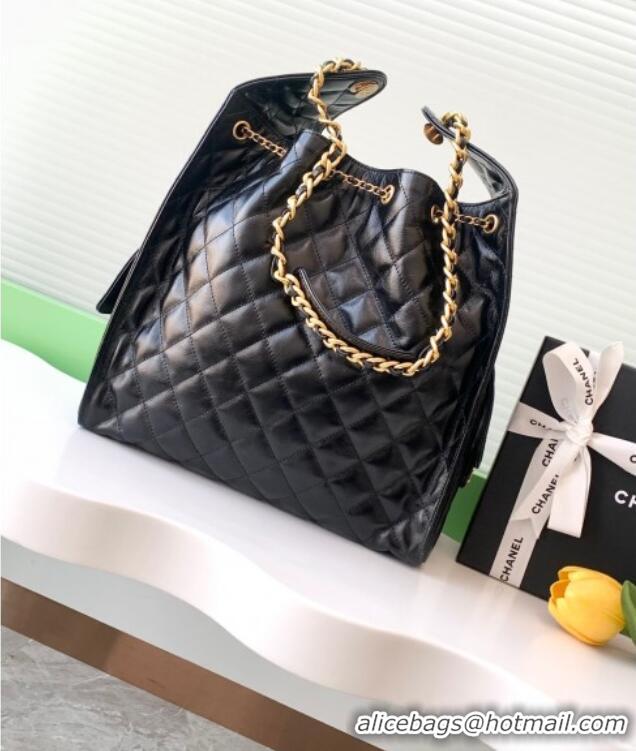 Top Grade Chanel Quilted Calfskin Large Hobo bag AS5311 Black 2025