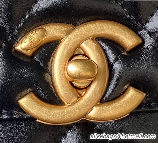 Affordable Price Chanel Quilted Calfskin Small Flap Bag with Gold-Tone Balls AS2649 Black 2025