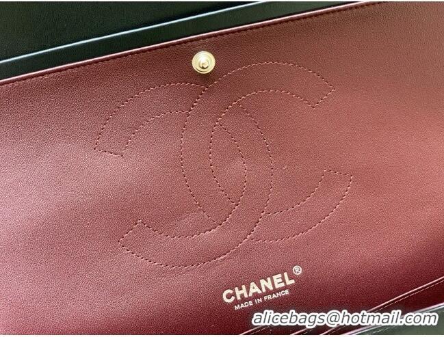 Best Product Chanel Original Lambskin Classic Large Flap Bag A58600 Black/Silver 2025 Top Quality