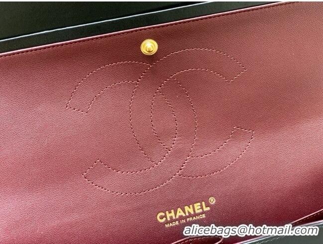 Luxury Cheap Chanel Original Lambskin Classic Large Flap Bag A58600 Black/Gold 2025 Top Quality