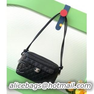 Best Design Chanel Quilted Calfskin Leather Camera Bag with Maxi CC AS6326 Black 2025