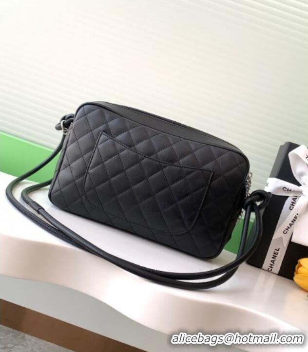 Best Design Chanel Quilted Calfskin Leather Camera Bag with Maxi CC AS6326 Black 2025