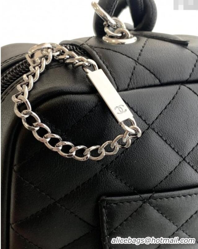 Best Design Chanel Quilted Calfskin Leather Camera Bag with Maxi CC AS6326 Black 2025