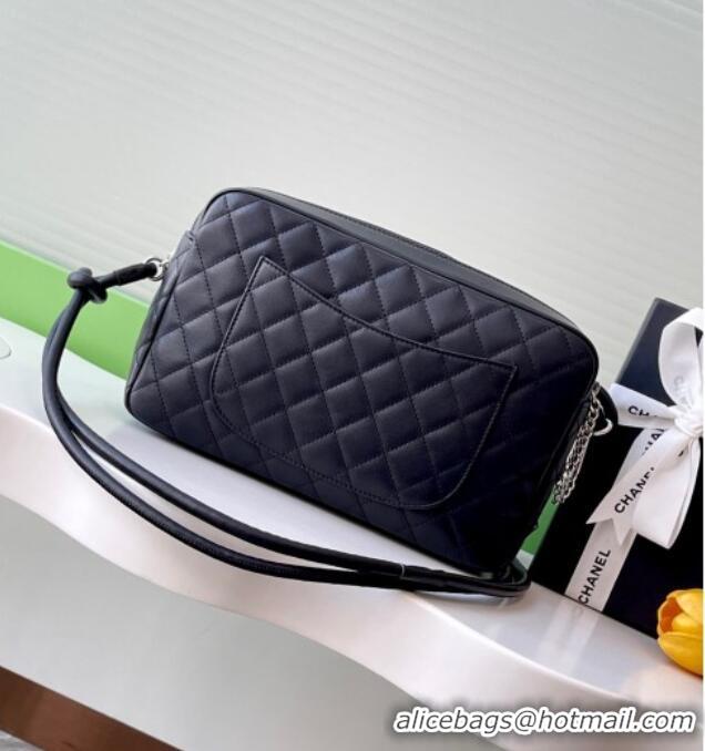 Super Quality Chanel Quilted Calfskin & Patent Camera Bag with Maxi CC AS6326 Black 2025