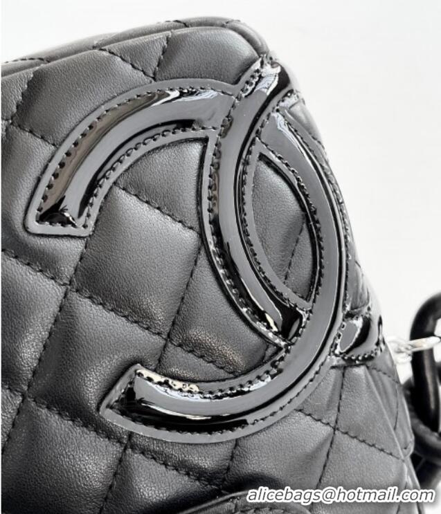 Super Quality Chanel Quilted Calfskin & Patent Camera Bag with Maxi CC AS6326 Black 2025