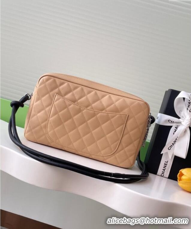 Top Design Chanel Quilted Calfskin Leather Camera Bag with Maxi CC AS6326 Beige 2025