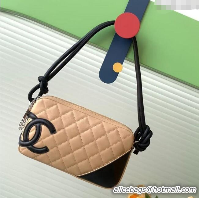 Luxury Cheap Chanel Quilted Calfskin Leather Hobo Bag with Maxi CC AS6328 Beige 2025