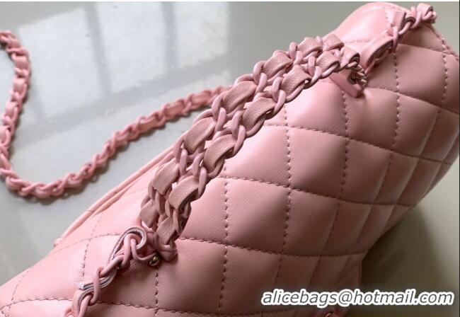 Well Crafted Chanel Quilted Lambskin & Lacquered Metal Mini Flap Bag with Top Handle AS5243 Light Pink 2025