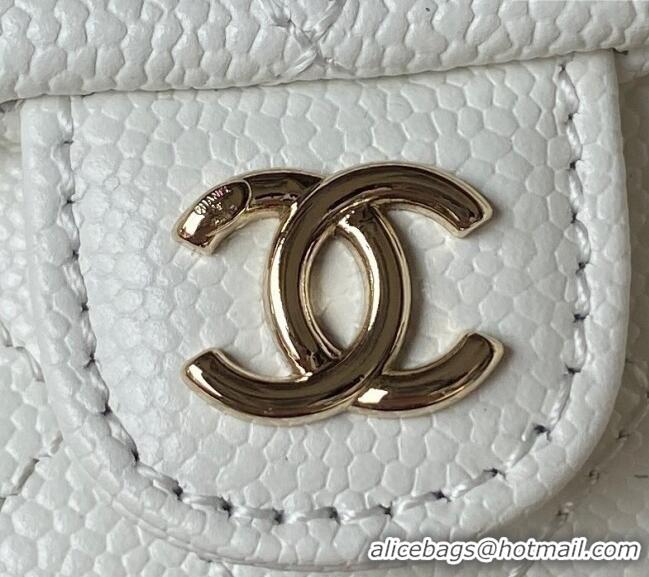 Affordable Price Chanel Grained Calfskin Small Backpack Bag AS3787 White 2025