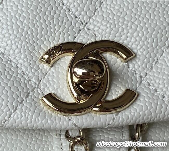 Affordable Price Chanel Grained Calfskin Small Backpack Bag AS3787 White 2025