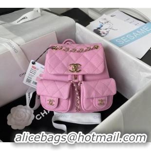 Well Crafted Chanel Grained Calfskin Small Backpack Bag AS3787 Pink Purple 2025