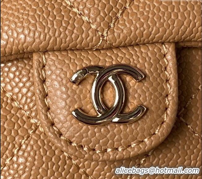 Discount Chanel Grained Calfskin Small Backpack Bag AS3787 Brown 2025