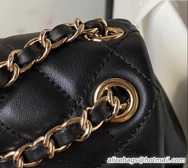 Reasonable Price Chanel Lambskin Small Backpack Bag AS3787 Black 2025