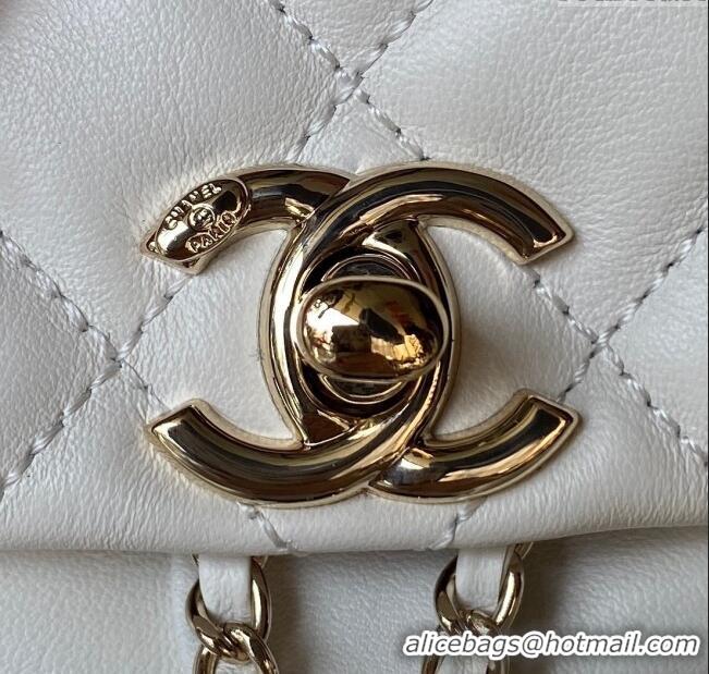 Well Crafted Chanel Lambskin Small Backpack Bag AS3787 White 2025