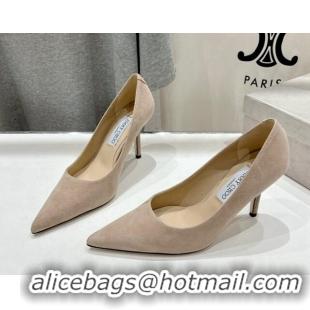 Buy Luxury Jimmy Choo Love Pumps 8.5cm in Suede Beige 1113045