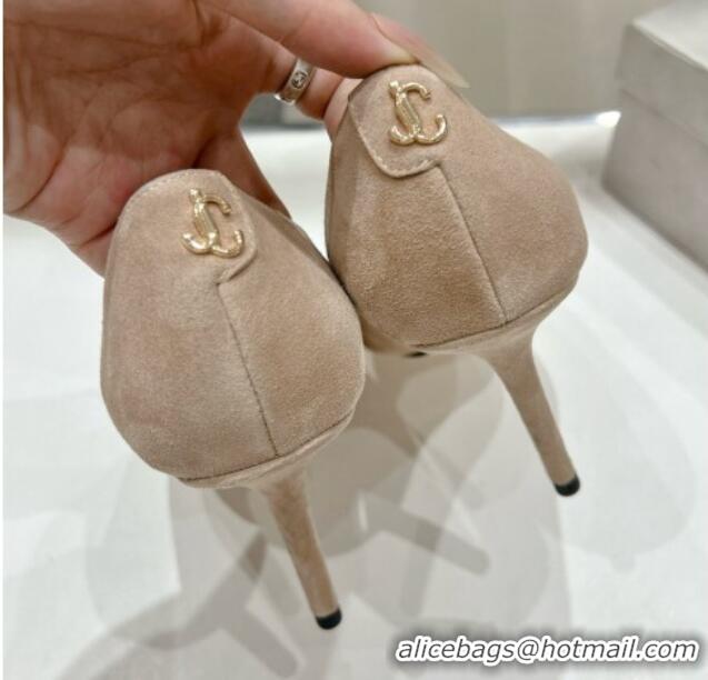 Buy Luxury Jimmy Choo Love Pumps 8.5cm in Suede Beige 1113045