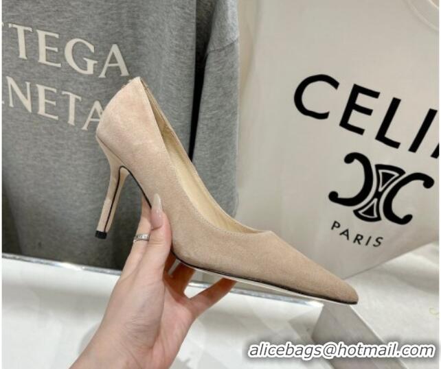 Buy Luxury Jimmy Choo Love Pumps 8.5cm in Suede Beige 1113045