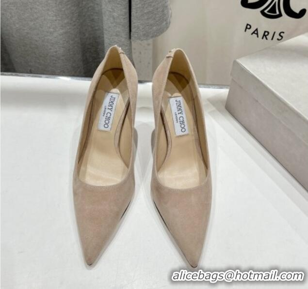 Buy Luxury Jimmy Choo Love Pumps 8.5cm in Suede Beige 1113045