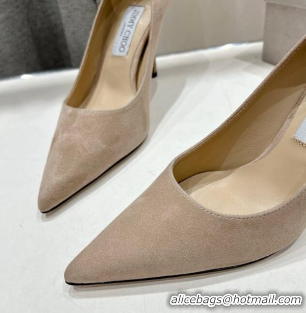 Buy Luxury Jimmy Choo Love Pumps 8.5cm in Suede Beige 1113045