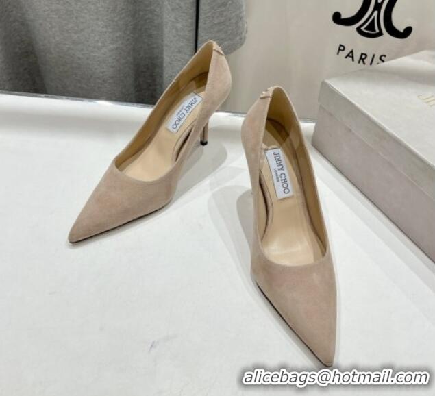 Buy Luxury Jimmy Choo Love Pumps 8.5cm in Suede Beige 1113045