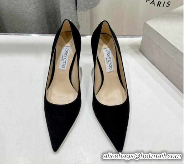 Low Cost Jimmy Choo Love Pumps 8.5cm in Suede Black 1113046