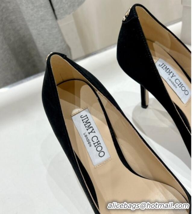 Low Cost Jimmy Choo Love Pumps 8.5cm in Suede Black 1113046